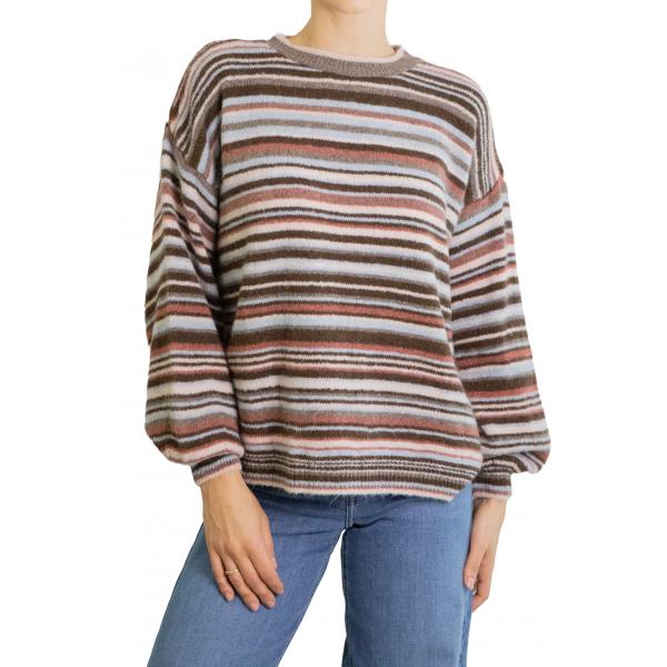 Maglione multicolor girocollo